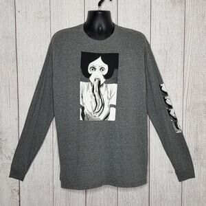 Junji Ito Collection x Ripple Junction Anime Manga Horror Slug Snail Shirt, XL